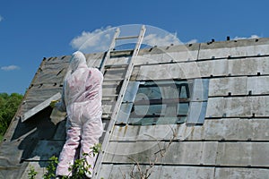 Asbestos removal worker photo