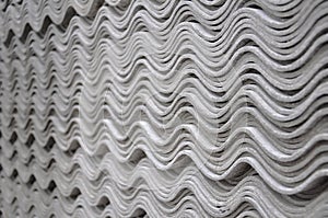 Asbestos tiles - wave pattern