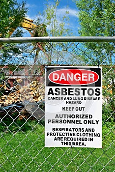 Asbestos Warning