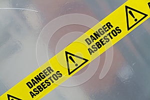 Asbestos warning sign