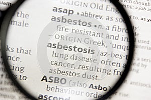 Asbestosis word or phrase in a dictionary
