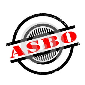 ASBO Anti-Social Behavior Order rubber stamp photo