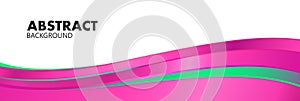 Asbtract background with pink and green waves. Template for websites or apps. Abstract vector style photo