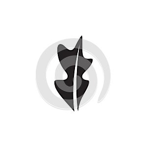 asbtract leaf logo design concept photo