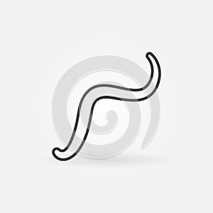 Ascariasis linear vector concept minimal icon or sign