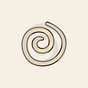 Ascarids vector Roundworm concept colored icon or sign