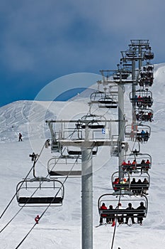 Ascend on chairlift