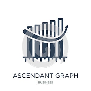 ascendant graph icon in trendy design style. ascendant graph icon isolated on white background. ascendant graph vector icon simple photo