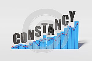 Ascending graph. concept of constancy and success photo