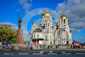 Ascension Cathedral square in Novocherkassk town