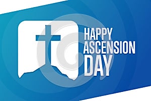 Ascension Day. Holiday concept. Template for background, banner, card, poster with text inscription. Vector EPS10