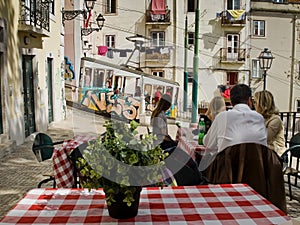 Ascensor da Bica in Lisbon, Portugal.