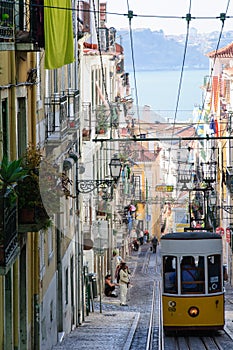 Ascensor da Bica in Lisbon, Portugal