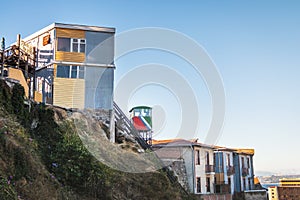 Ascensor Reina Victoria Lift at Cerro Alegre Hill - Valparaiso, Chile photo