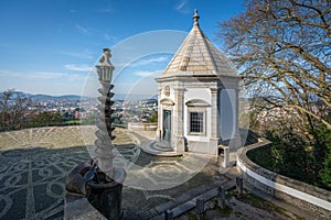 Ascent of Calvary Chapel at Stairways of Sanctuary of Bom Jesus do Monte - Braga, Portugal photo