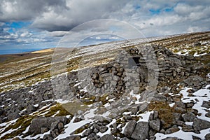 An ascent of Cross Fell on a cold snowy day in April