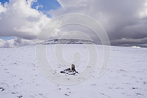 An ascent of Cross Fell on a cold snowy day in April