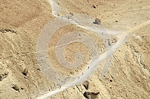 Ascent on Masada stronghold, Israel.