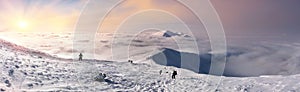 Ascent to Hoverla in winter