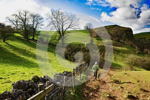 The Ascent to Thor\'s Cave, in Wetton, Staffordshire.