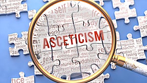 Asceticism and related ideas on a puzzle pieces. A metaphor showing complexity of Asceticism analyzed with a help of a m