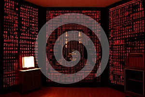 ascii art the entire room depicted using only printable charact photo