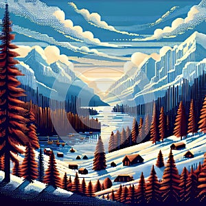 ASCII Art of Landscapes Scenic landscapes rendered in ASCII cha creative unusual r photo