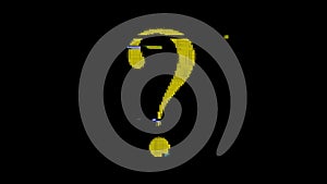 ASCII question mark glitch yellow photo