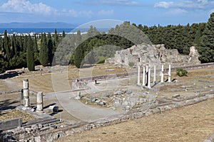 Asclepio ancient site at Kos island in Greece