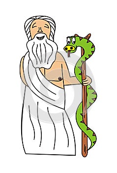Asclepius and his rod photo