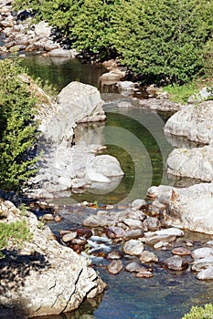 Asco river in Corsica montains