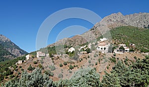 Asco village in Corsica montains