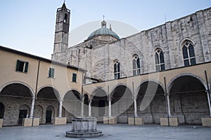 Ascoli Piceno Marches, Italy, cloister of San Francesco