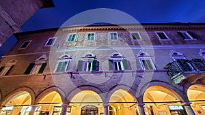 Ascoli Piceno town, Marche region, Italy. Mystery, art and history