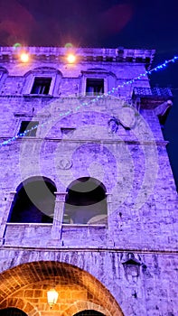 Ascoli Piceno town, Marche region, Italy. Mystery, art and history