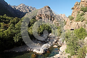 Ascoo river in Corsica montains