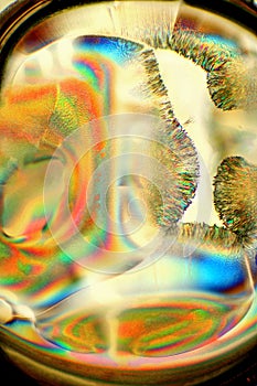 Ascorbic acid molten and crystallized