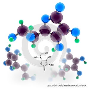 Ascorbic Acid (Vitamin C) molecule structure