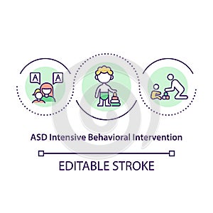 ASD intensive behavioral intervention concept icon