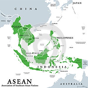 ASEAN, Association of Southeast Asian Nations, member states, map