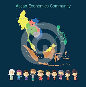 Asean Economics Community(AEC) eps 10 format