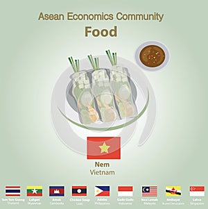 Asean Economics Community AEC food set