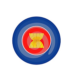 ASEAN flag vector. Original and simple Asean Economic Community flag isolated vector in official colors and Proportion Correctly