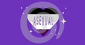 Asexual Flag. Symbol or emblem of asexual people, man and woman