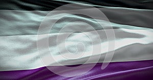 Asexual symbol flag background. Waving motion