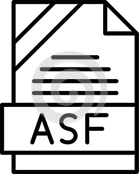 ASF Outline Vector Icon