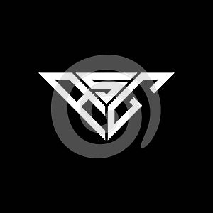 ASG letter logo creative design with vector graphic,