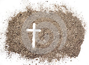 Ash background close up