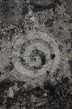 Ash Background close up, textured