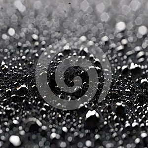 ash particles on transparent background in a close up perspect photo